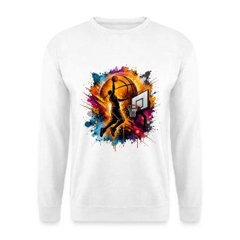 Basketball Basketball Trikot Basketball Farbe - Unisex Pullover - Weiß - Vorne - Alina (178cm) & Michal (187cm)