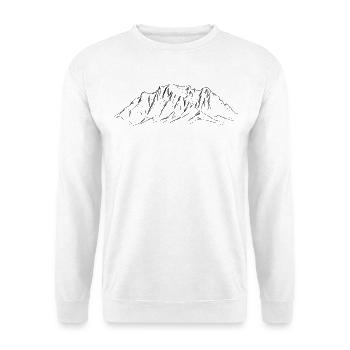 Zugspitze - höchster Berg Deutschland - Unisex Pullover - Weiß - Vorne - Alina (178cm) & Michal (187cm)