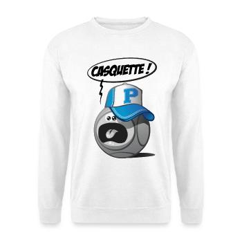 Casquette pétanque - Sweat-shirt Unisexe - blanc - Devant