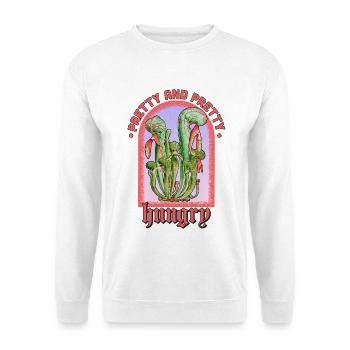 Pretty and Pretty Hungry Plant - Unisex Sweatshirt - white - Front