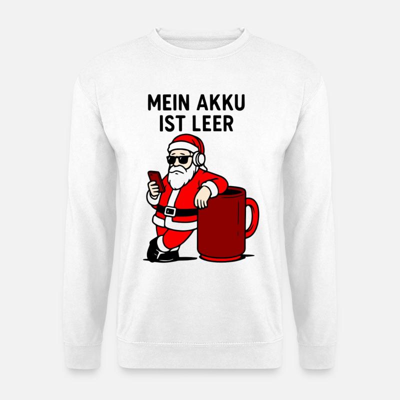 Weihnachts Akku Ausfall - Unisex Pullover - Weiß