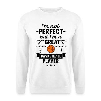Pas parfait mais un grand basketteur - Sweat-shirt Unisexe - blanc - Devant