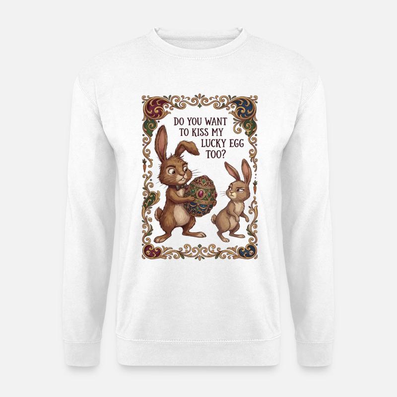 Lucky Egg Art - Unisex Pullover - Weiß