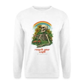 Recycle Your Garbage Garden Skeleton - Unisex Sweatshirt - white - Front