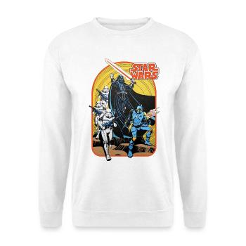 Star Wars Retro Design Darth Vader & Stormtroopers - Unisex Sweatshirt - white - Front