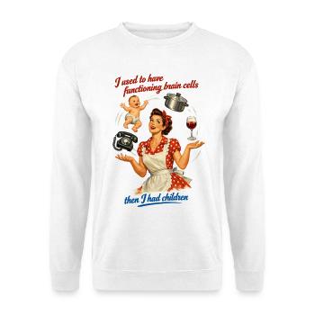 Retro Pin-Up Mom Humor – Multitasking Chaos - Unisex Sweatshirt - white - Front