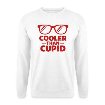 Plus Cool que Cupidon Cœurs Rétro - Sweat-shirt Unisexe - blanc - Devant