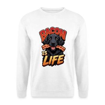 Glatthaariger Retriever - Unisex Pullover - Weiß - Vorne - Alina (178cm) & Michal (187cm)