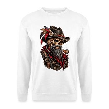 Schwarzwald Outlaw - Unisex Pullover - Weiß - Vorne - Alina (178cm) & Michal (187cm)
