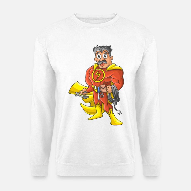 Elektriker Held - Unisex Pullover - Weiß