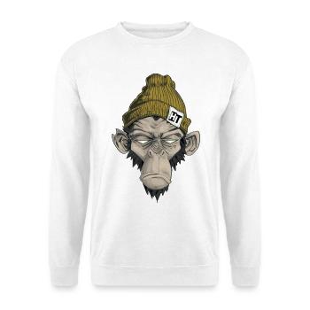 Rap Monkey - Unisex Sweatshirt - white - Front