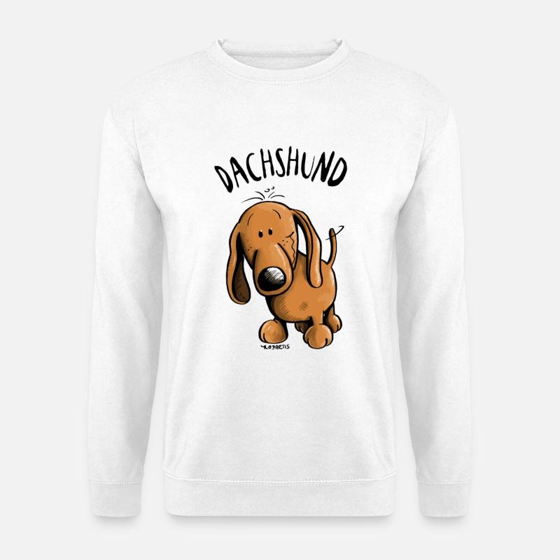 Drolliger Dachshund - Dackel - Teckel - Unisex Pullover - Weiß