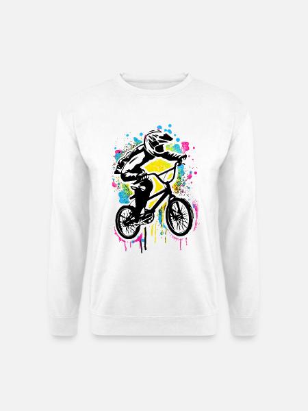 | de vélo Bmx Bmx Rider Vintage Coloré - Sweat-shirt Unisexe - blanc