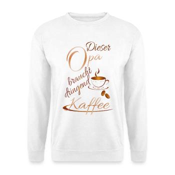Grand-père a besoin de café - Sweat-shirt Unisexe - blanc - Devant