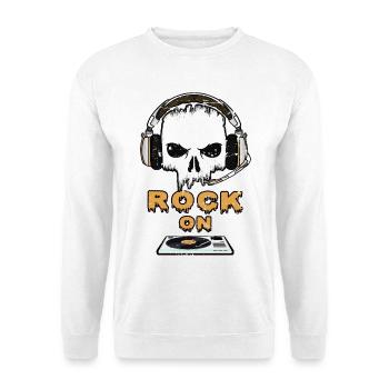 Rock Music On - Unisex Pullover - Weiß - Vorne