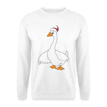 lustige Tiere zu Weihnachten - Unisex Pullover - Weiß - Vorne