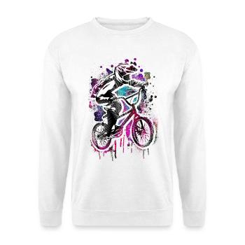 Vélo Bmx coloré - Vélo BMX - Vélo BMX - Sweat-shirt Unisexe - blanc - Devant