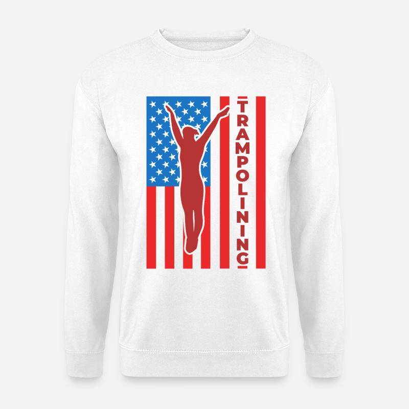 Trampolinspringen 4. Juli USA - Unisex Pullover - Weiß