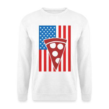 Drapeau de Pizza USA - Sweat-shirt Unisexe - blanc - Devant