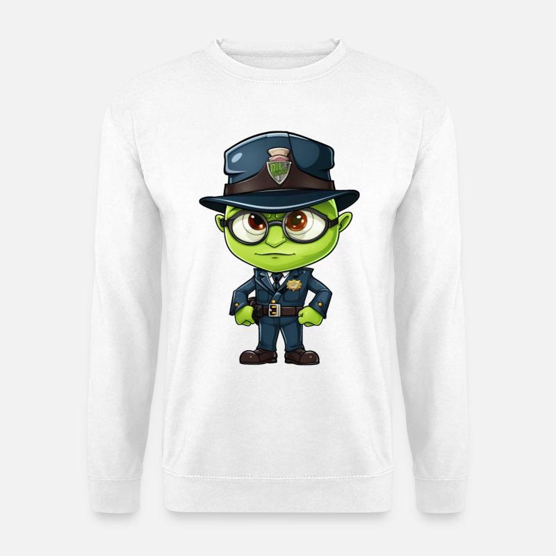 Heuschrecken Polizist - Unisex Pullover - Weiß