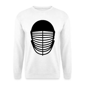 Fencing mask - Unisex Sweatshirt - white - Front