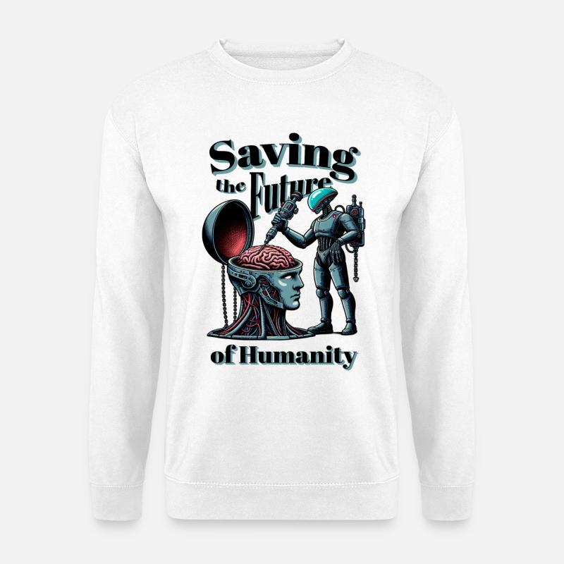 Saving humanity - Unisex Sweatshirt - white