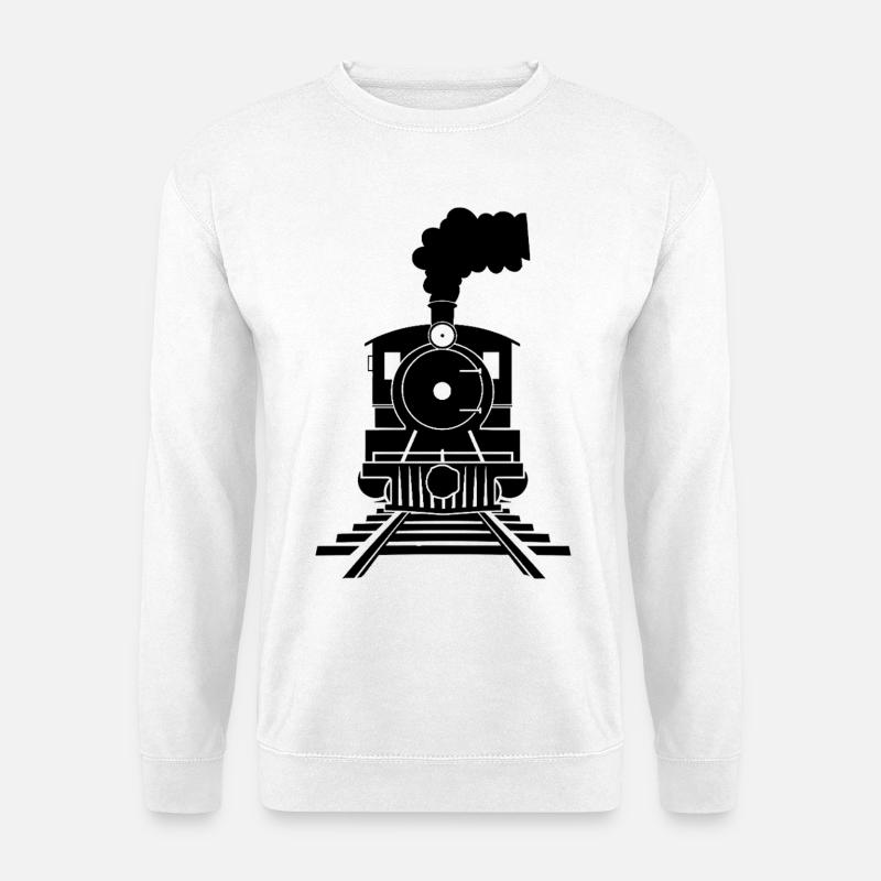 Eisenbahn Skizze - Unisex Pullover - Weiß