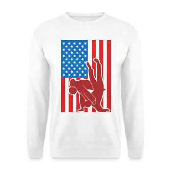 Patriotic Judo Fighter - Unisex Sweatshirt - white - Front
