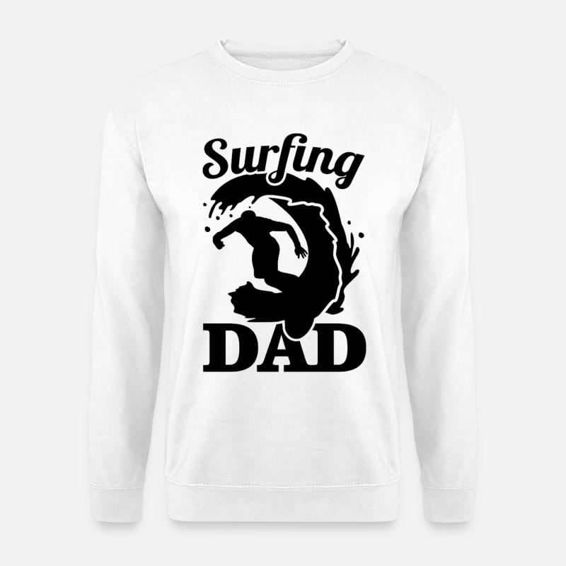 Surfer Vater - Unisex Pullover - Weiß
