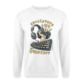 Gamer Keyboard Headphones 40th Birthday bday - Unisex Sweatshirt - white - Front