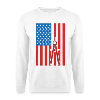 4 juillet États-Unis Architecture - Sweat-shirt Unisexe - blanc - Devant