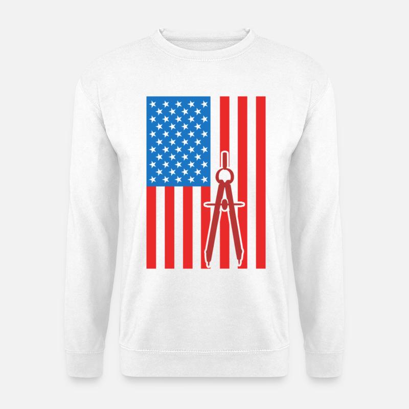 4. Juli USA Architektur - Unisex Pullover - Weiß