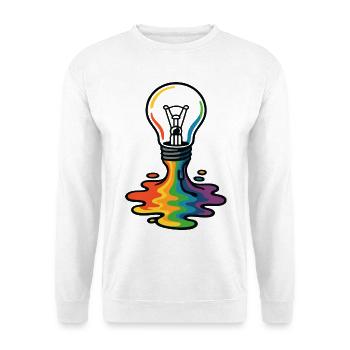 Rainbow Melt Glühbirne - Unisex Pullover - Weiß - Vorne
