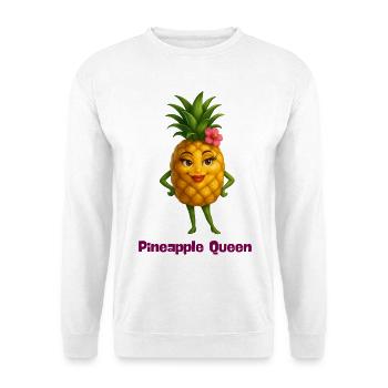 Pineapple Queen Tropical Figurine - Unisex Sweatshirt - white - Front
