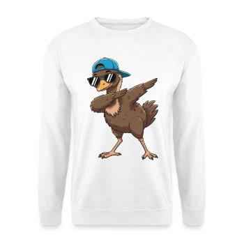 Cool Dabbing Emu Sunglasses Cartoon-Kunst - Unisex Pullover - Weiß - Vorne