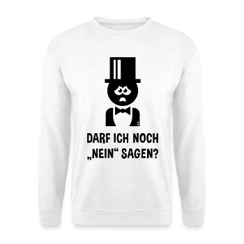Bräutigam – Darf Ich Noch „Nein“ Sagen? (JGA / B) - Unisex Pullover - Weiß - Vorne