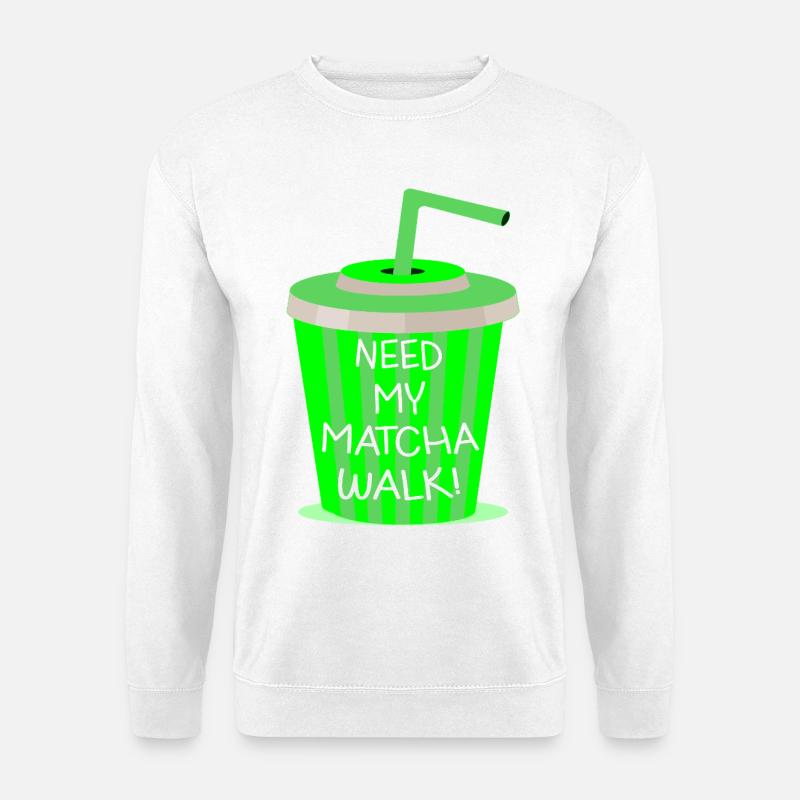 Matcha Walk - Unisex Sweatshirt - white