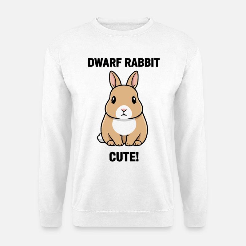 Dwarf Rabbit Dwarf Cute Rabbit Fetish - Unisex Sweatshirt - white