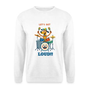 Drumming Dog on Stage - Unisex Sweatshirt - white - Front