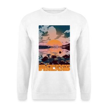 KILPISJARVI, FINNLAND - Unisex Pullover - Weiß - Vorne - Alina (178cm) & Michal (187cm)