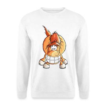 Grinsepferd - Pferd - Pony - Unisex Pullover - Weiß - Vorne