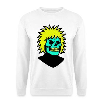 Skullman with a cool hairstyle - Unisex Sweatshirt - white - Front