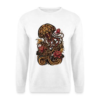Quallen-Tattoo-Ästhetik Grafik - Unisex Pullover - Weiß - Vorne
