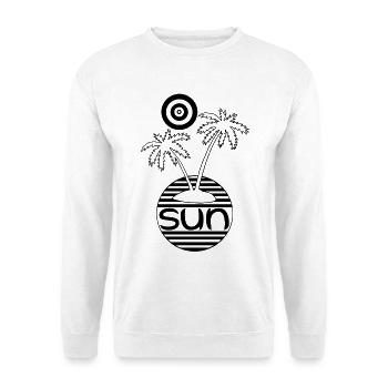 Le paradis au soleil (noir) - Sweat-shirt Unisexe - blanc - Devant