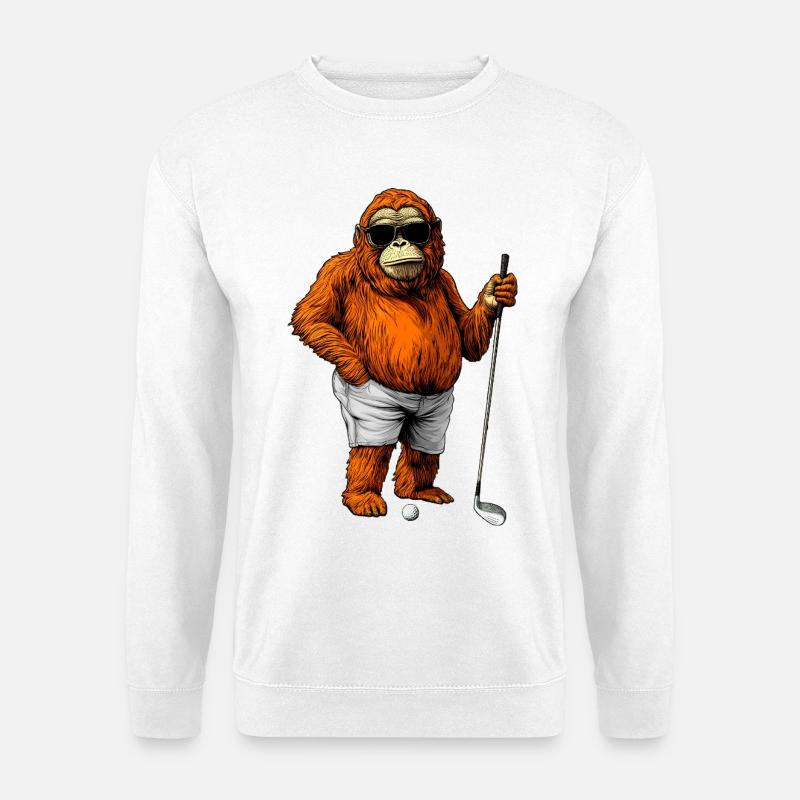 Golf Orangutan - Unisex Sweatshirt - white