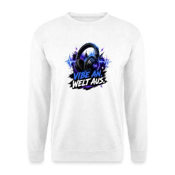 vibe on -world off - Unisex Sweatshirt - white - Front