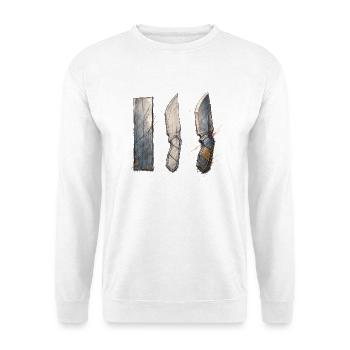 Lames géométriques III - Sweat-shirt Unisexe - blanc - Devant