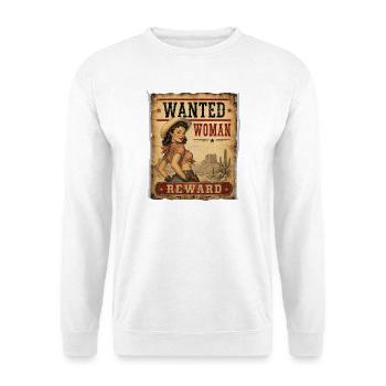 wanted_woman - Sweat-shirt Unisexe - blanc - Devant