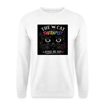 Cat therapy: The cat is my therapist - Unisex Sweatshirt - white - Front