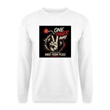 À un doigt de la paix - Sweat-shirt Unisexe - blanc - Devant